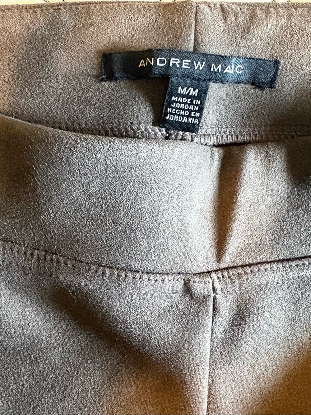 Andrew Marc Taupe High-Waist Dress Trousers
